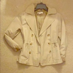 Khaki short trench jacket